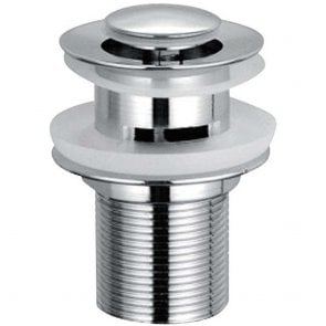 Orbit Round Centre Dome Sprung Basin Waste Chrome - Slotted