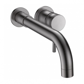 Orbit Core Lever Basin Mixer Tap Wall Mounted - Gunmetal
