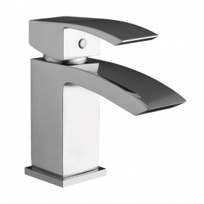 Orbit Descent Mono Basin Mixer Tap with Push Button Waste - Chrome | Product Image