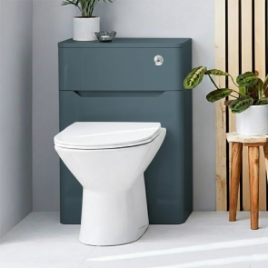Orbit Ella Back to Wall WC Unit 500mm Wide - Matt Twilight Blue | Product Image