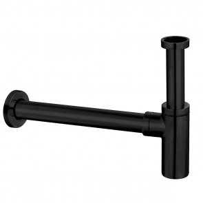 Orbit Minimalist Round Basin Bottle Trap - Matt Black