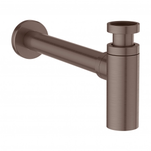 Orbit Minimalist Round Basin Bottle Trap - Brushed Bronze