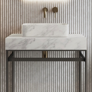 Orbit Carrara Marble Slab 800mm Wide - Venato White