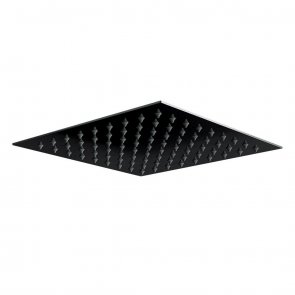 Orbit Noire Square Fixed Shower Head 200mm x 200mm - Stainless Steel/Matt Black
