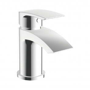 Orbit Reno Mono Basin Mixer Tap with Push Button Waste - Chrome | Product Image