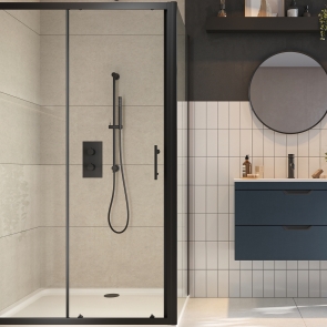 Orbit S6 Black Side Panel 800mm Wide - 6mm Glass | Product Image