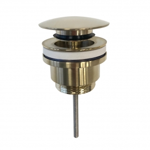 Orbit Universal Push Button Basin Waste Slotted/Un-Slotted - Brushed Brass
