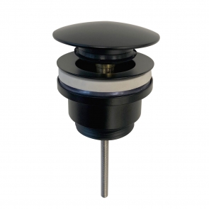 Orbit Universal Push Button Basin Waste Slotted/Un-Slotted - Matt Black