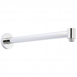 Nuie Contemporary Wall Mounted Shower Arm 328mm Length - Chrome