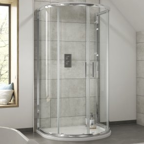 Hudson Reed Pacific D-Shaped Shower Enclosure 1050mm x 900mm - 6mm Glass