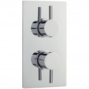 Nuie Quest Rectangular Concealed Shower Valve Dual Handle - Chrome