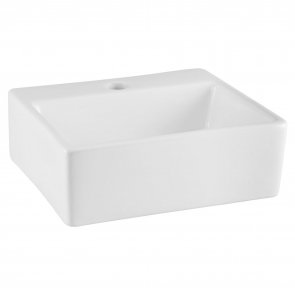 Nuie Vessel Rectangular Sit-On Countertop Basin 335mm Wide - 1 Tap Hole