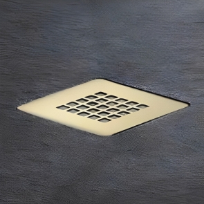 Prestige Naturals Stainless Steel Shower Tray Waste Grille - Brushed Brass | Product Image