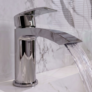Prestige Curve Mono Basin Mixer Tap with Clicker Waste - Chrome | Product Image