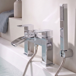 Prestige Flair Bath Shower Mixer Tap Pillar Mounted - Chrome | Product Image