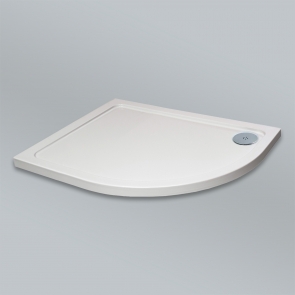 Prestige Foundation Stone Resin Offset Quadrant Shower Tray 1200mm x 800mm Right Handed