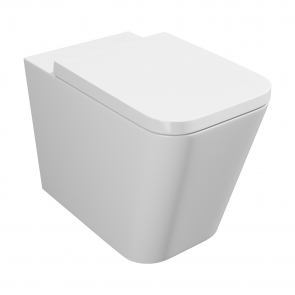 Prestige Genoa Square Back to Wall Rimless Toilet - Soft Close Seat | Product Image