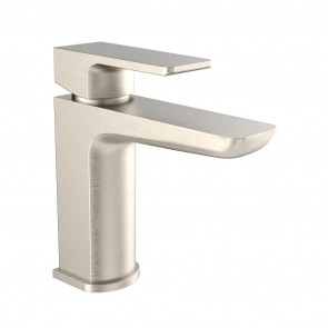 Prestige Kolt Mono Basin Mixer Tap with Click Waste - Brushed Nickel | Product Image