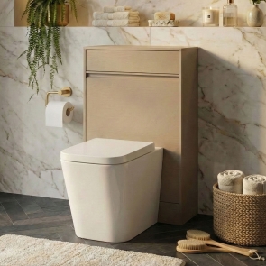 Prestige Note Back to Wall WC Toilet Unit 492mm Wide - Cocoa | Product Image