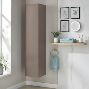 Prestige Note Wall Mounted 1-Door Tall Unit 1600mm High x 362mm Wide - Cocoa | Product Image