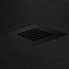 Prestige Naturals Stainless Steel Shower Tray Waste Grille - Black | Product Image