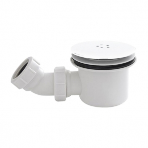 Prestige 90mm Fast Flow Shower Waste + White Cover