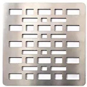 Purus Deco Designer Wet Room Grate, 138mm x 138mm, Polished Stainless Steel