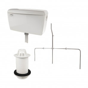 RAK Concealed Auto 13.5 Litre 3 Urinals Cistern with Sparge Pipe Back Inlet Spreader and Waste