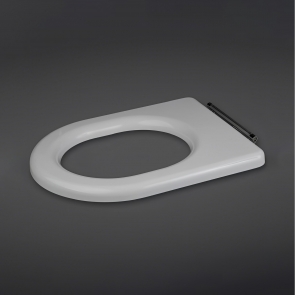 RAK Compact Special Needs Seat In White For Close Coupled And BTW Special Needs WC Pan Without Lid