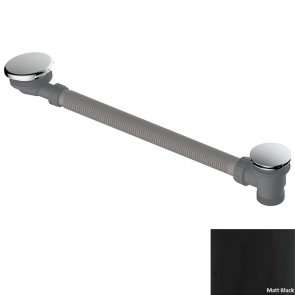 RAK Bath Overflow Filler Waste - Matt Black
