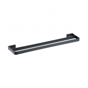 RAK Moon Double Towel Bar 600mm Wide - Black