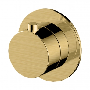 RAK Petit Round Concealed Diverter For Dual Outlet - Brushed Gold
