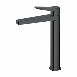 RAK Petit Square Tall Basin Mixer Tap Without Waste - Matt Black
