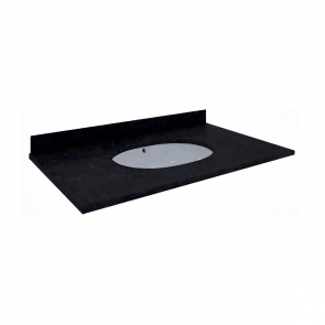 RAK Washington Undermount Countertop 800mm Wide 1TH with Backsplash - Black