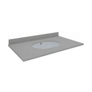 RAK Washington Undermount Countertop 800mm Wide 1TH with Backsplash - Grey