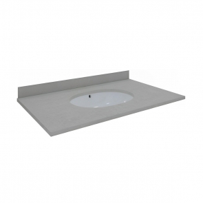 RAK Washington Undermount Countertop 800mm Wide 3TH with Backsplash - Grey