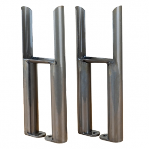 Reina Colona 3 Column Radiator Feet Pair - Raw Steel Lacquer | Product Image
