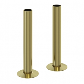 Reina Radiator Valve Pipe Sleeve Kit Pair 130mm - Brass