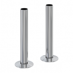 Reina Radiator Valve Pipe Sleeve Kit Pair 130mm - Chrome