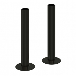 Reina Radiator Valve Pipe Sleeve Kit Pair 130mm - Black