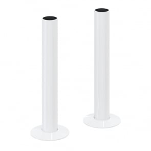 Reina Radiator Valve Pipe Sleeve Kit Pair 130mm - White