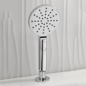 Sagittarius Viareggio 3 Mode Push Button Shower Handset Kit Bath Mounted - Chrome