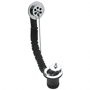 Sagittarius Bath Waste and Overflow, Brass Flange and Solid Plug