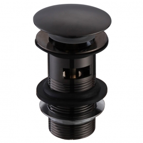 Sagittarius Sprung Domed Basin Waste - Black (Slotted)