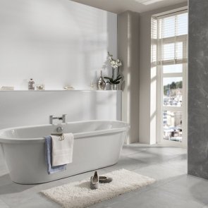 Showerwall Proclick MDF Shower Panel 1200mm Wide x 2440mm High - White Galaxy