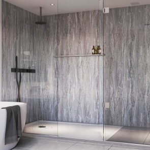 Showerwall Proclick MDF Shower Panel 600mm Wide x 2440mm High - Blue Toned Stone