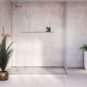 Showerwall Square Edge MDF Shower Panel 900mm Wide x 2440mm High - Gold Slate Gloss