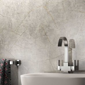 Showerwall Proclick MDF Shower Panel 600mm Wide x 2440mm High - Silver Slate Gloss