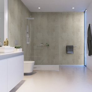 Showerwall Proclick MDF Shower Panel 1200mm Wide x 2440mm High - Urban Concrete
