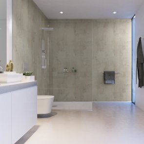 Showerwall Proclick MDF Shower Panel 600mm Wide x 2440mm High - Urban Concrete | Product Image